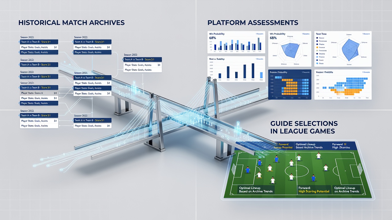 Platform assessment interface showing integrated historical archives for football and tennis betting selections