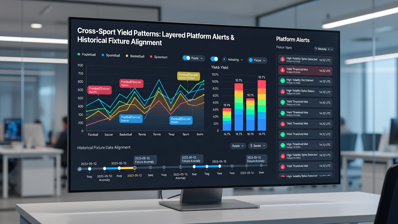 Visualization of yield pattern charts comparing midweek league fixtures and tennis rally sequences with live odds overlays