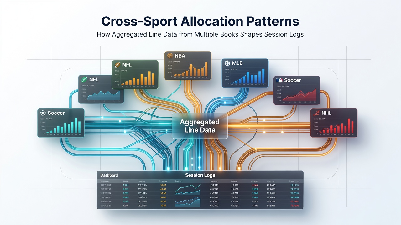 Chart illustrating session log entries shaped by aggregated soccer and tennis betting lines
