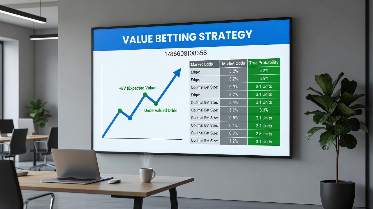 Screenshot of odds comparison tool highlighting positive expected value bets in football and tennis